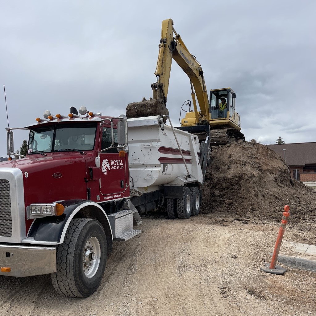 Royal truck working on the construction site